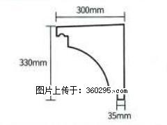产品分解图型 - 檐口线，型号：SX311-YK-2，规格：300x330mm(2) - 保定三象EPS建材 bd.sx311.cc